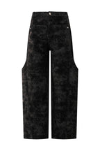 ORGANIC EMOTION Big-Pocket Paneled Wide-Leg Jeans