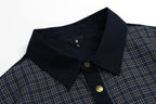 OVDY Retro Spliced Plaid Polo T-Shirt