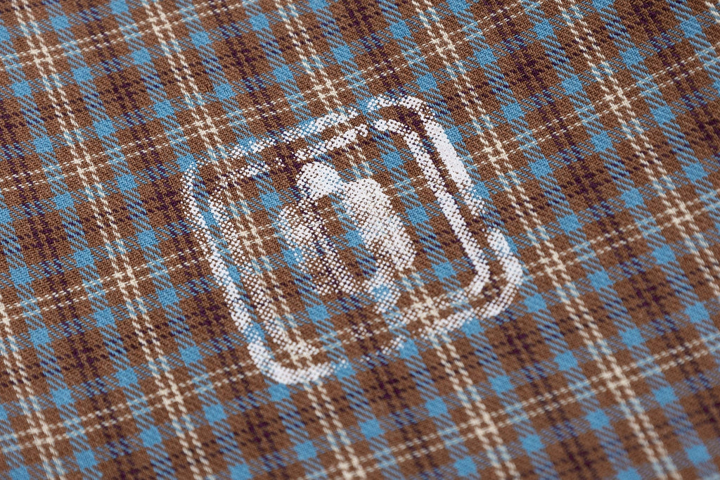 OVDY Retro Spliced Plaid Polo T-Shirt
