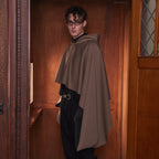 KADAKADA Hooded Glove-Sleeve Cropped Cape