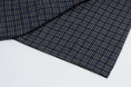 OVDY Raw-Edge Patchwork Graphic Plaid Half Shirt