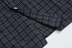 OVDY Raw-Edge Patchwork Graphic Plaid Half Shirt