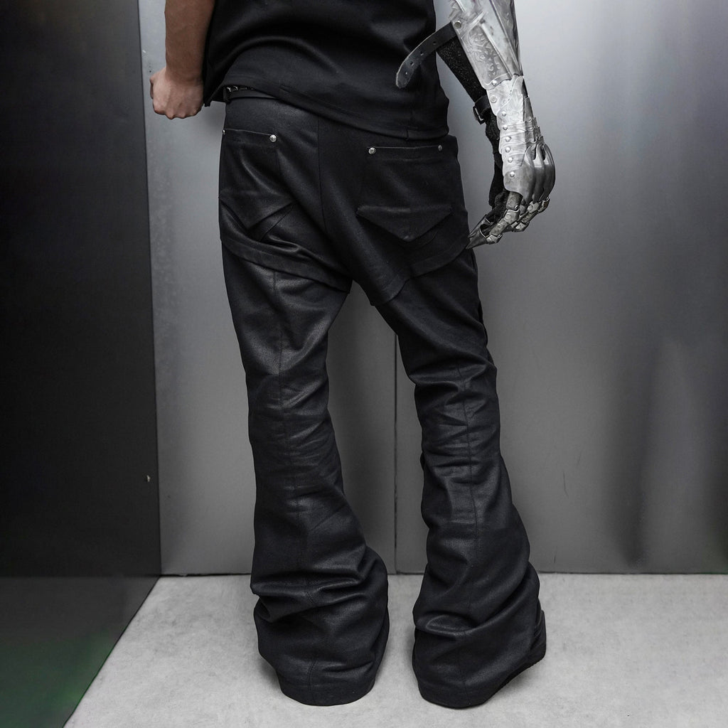 SSIN7 Shapeable Armored Waxed Flared Jeans