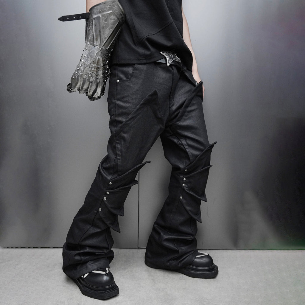 SSIN7 Shapeable Armored Waxed Flared Jeans
