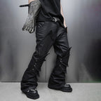 SSIN7 Shapeable Armored Waxed Flared Jeans