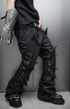 SSIN7 Shapeable Armored Waxed Flared Jeans