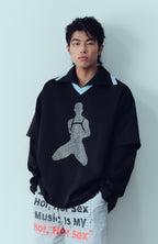 KADAKADA Diamond Graphic Layered Jersey