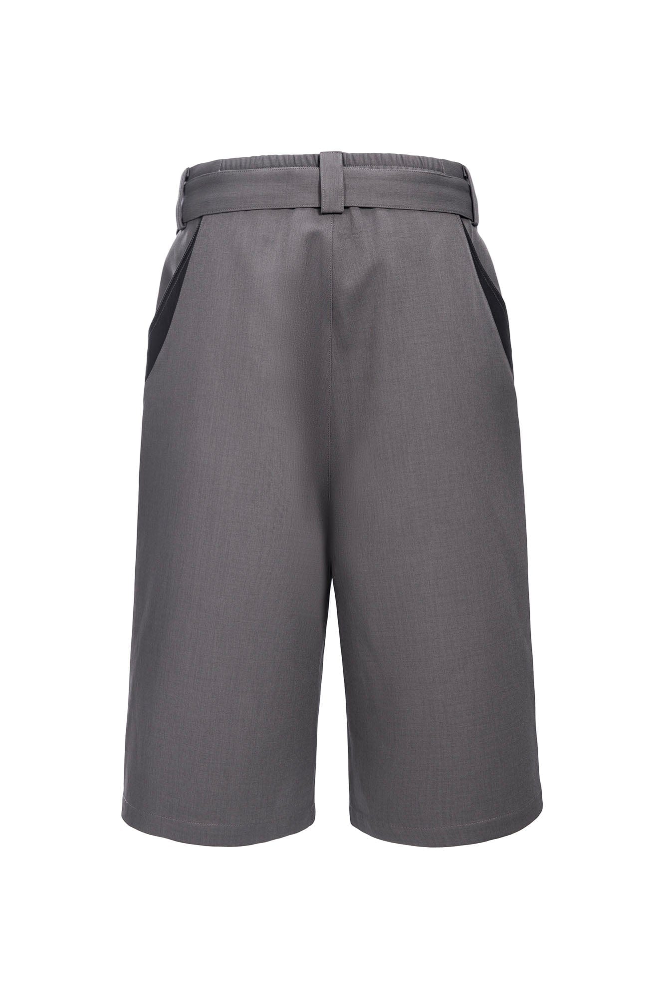 CATSSTAC Pleated Belted Wide-Leg Shorts