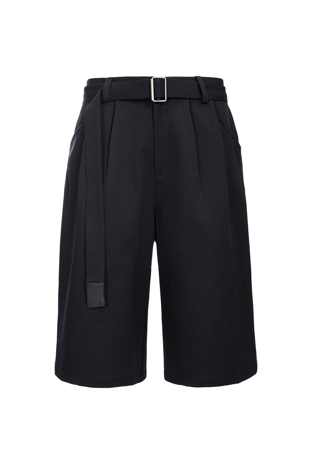 CATSSTAC Pleated Belted Wide-Leg Shorts