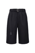 CATSSTAC Pleated Belted Wide-Leg Shorts