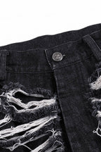 DND4DES Heavily Distressed Denim Shorts