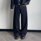 OKAYTHXBYE Floral Paneled Waist Raw Jeans