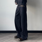 OKAYTHXBYE Floral Paneled Waist Raw Jeans