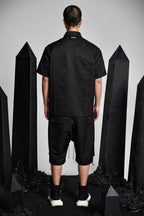 SSIN7 Multi-Pocket Satin Drawstring Shorts