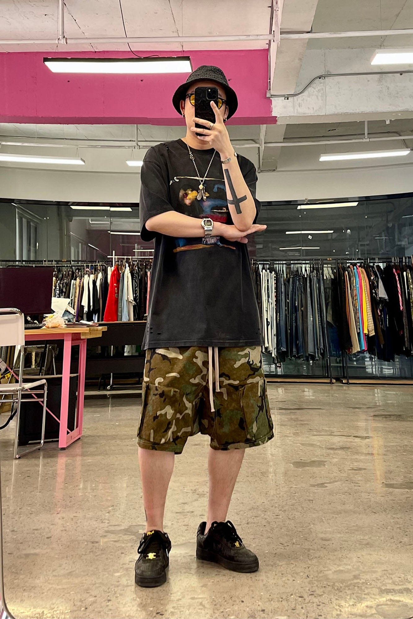 ME DA IGUAL Utility Camo Drawstring Shorts