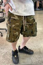 ME DA IGUAL Utility Camo Drawstring Shorts