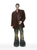 CYCYCY Distressed Big-Pocket Flared Jeans