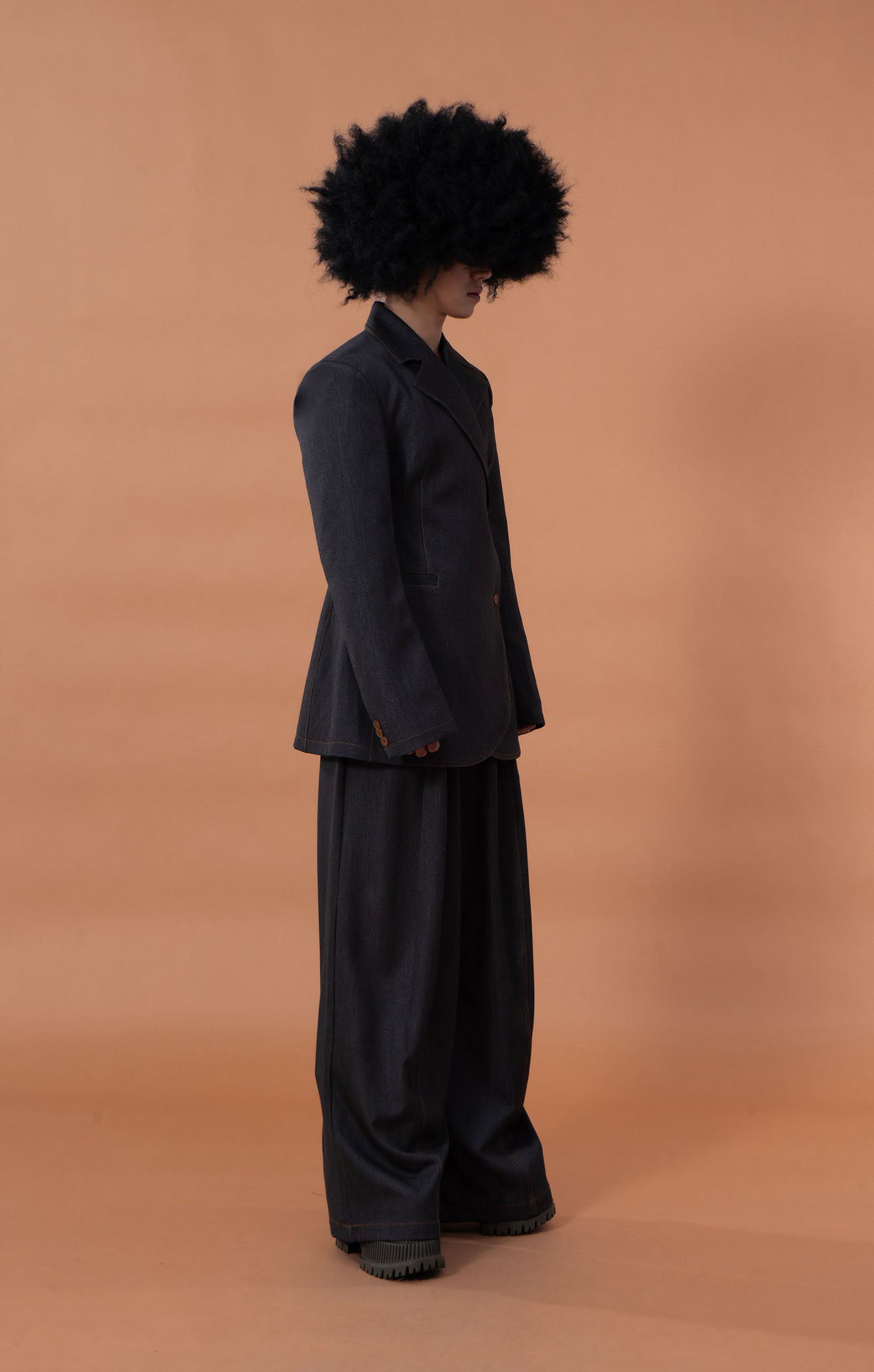 CLP Stitched Pleated Denim Pants