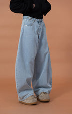 CLP Essential Washed Oversized Curved-Leg Jeans