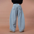 CLP Essential Washed Oversized Curved-Leg Jeans