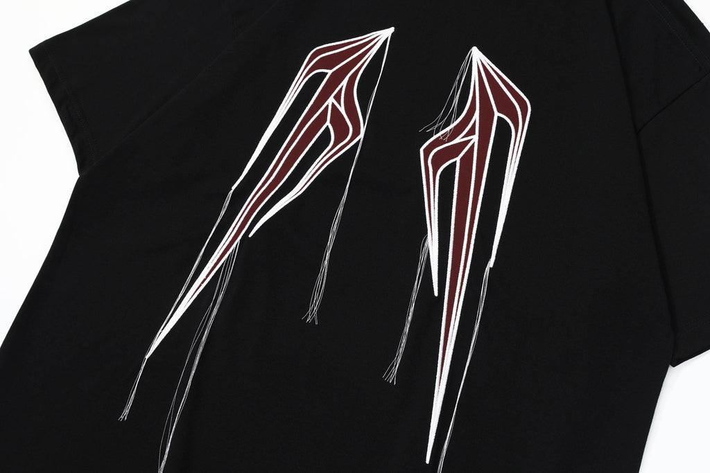 OVDY Wing Embroidered Patch Oversized T-Shirt