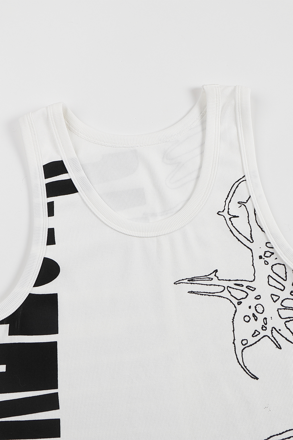 WHISTLEHUNTER Graffiti Ribbed Tank Top