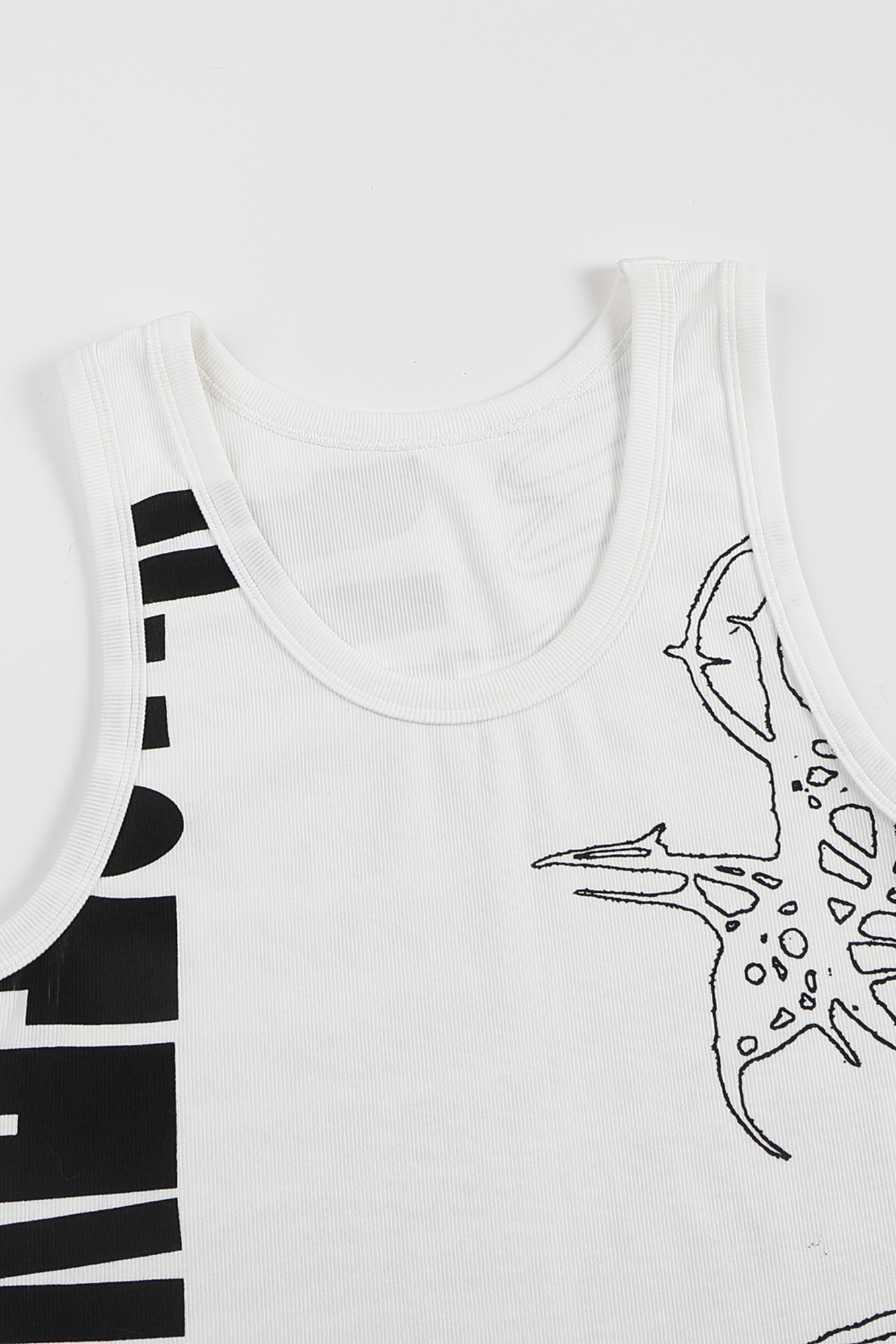 WHISTLEHUNTER Graffiti Ribbed Tank Top