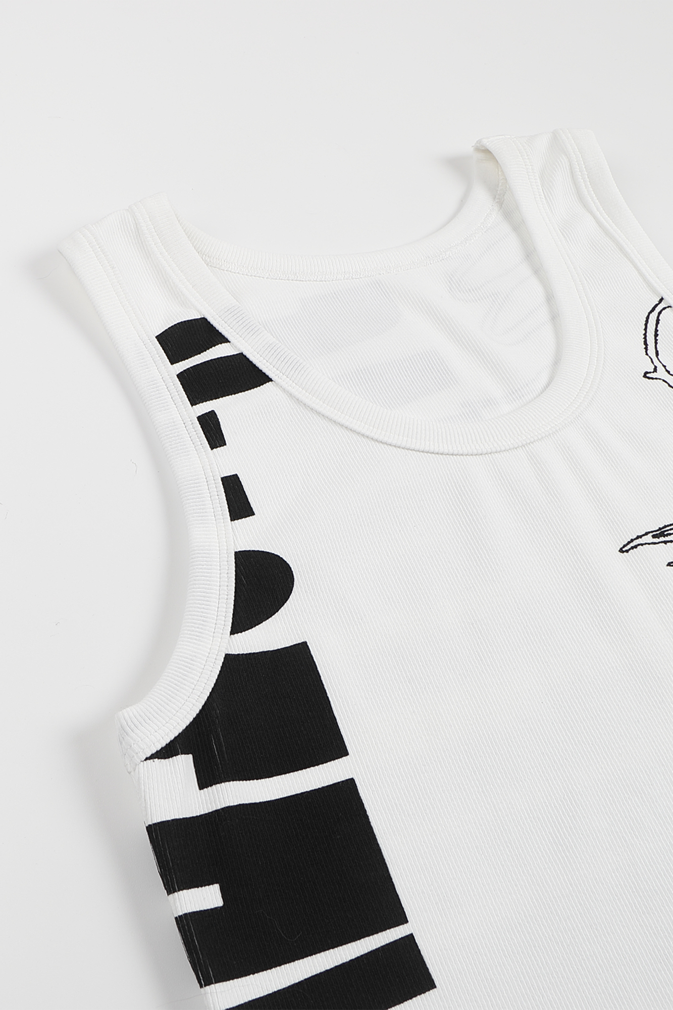 WHISTLEHUNTER Graffiti Ribbed Tank Top