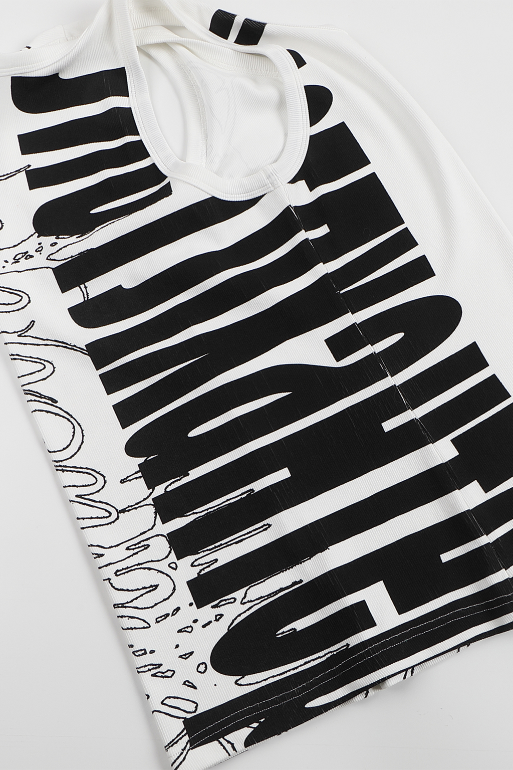 WHISTLEHUNTER Graffiti Ribbed Tank Top