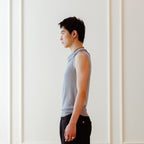 KADAKADA Retro Cowl-Neck Knited Sleeveless T-Shirt
