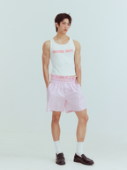 KADAKADA Retro Striped Ruffle-Waist Layered Shorts