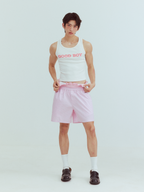 KADAKADA Retro Striped Ruffle-Waist Layered Shorts