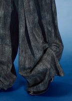 KADAKADA Detachable Ribbon Washed Oversize Flare Jeans