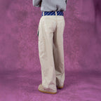 CLP Tie-Belt Multi-Pockets Stitched Pants