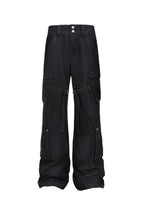 CATSSTAC Multi-Pocket Paneled Strap Cargo Pants