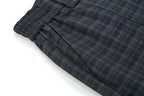 ESAIAS Retro Plaid Pleated Wide-Leg Pants