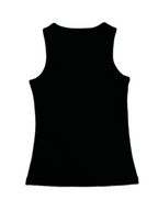 KADAKADA Distressed Graphic Ribbed Tank Top