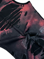 KADAKADA Distressed Graphic Ribbed Tank Top