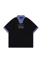 OVDY Layered Plaid Panel Mock Shirt T-Shirt
