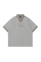 OVDY Layered Plaid Panel Mock Shirt T-Shirt