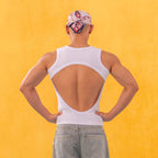 CLP Diamond Backless Ribbed Tank Top