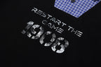 OVDY Layered Plaid Panel Mock Shirt T-Shirt
