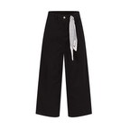 OVDY Retro Washed Stripe-Tie Wide-Leg Pants