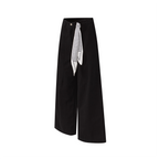 OVDY Retro Washed Stripe-Tie Wide-Leg Pants