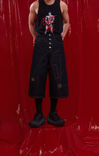 CLP Retro Contrast Stitch Straight-Leg Jorts