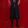 CLP Retro Contrast Stitch Straight-Leg Jorts