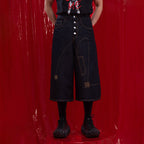CLP Retro Contrast Stitch Straight-Leg Jorts