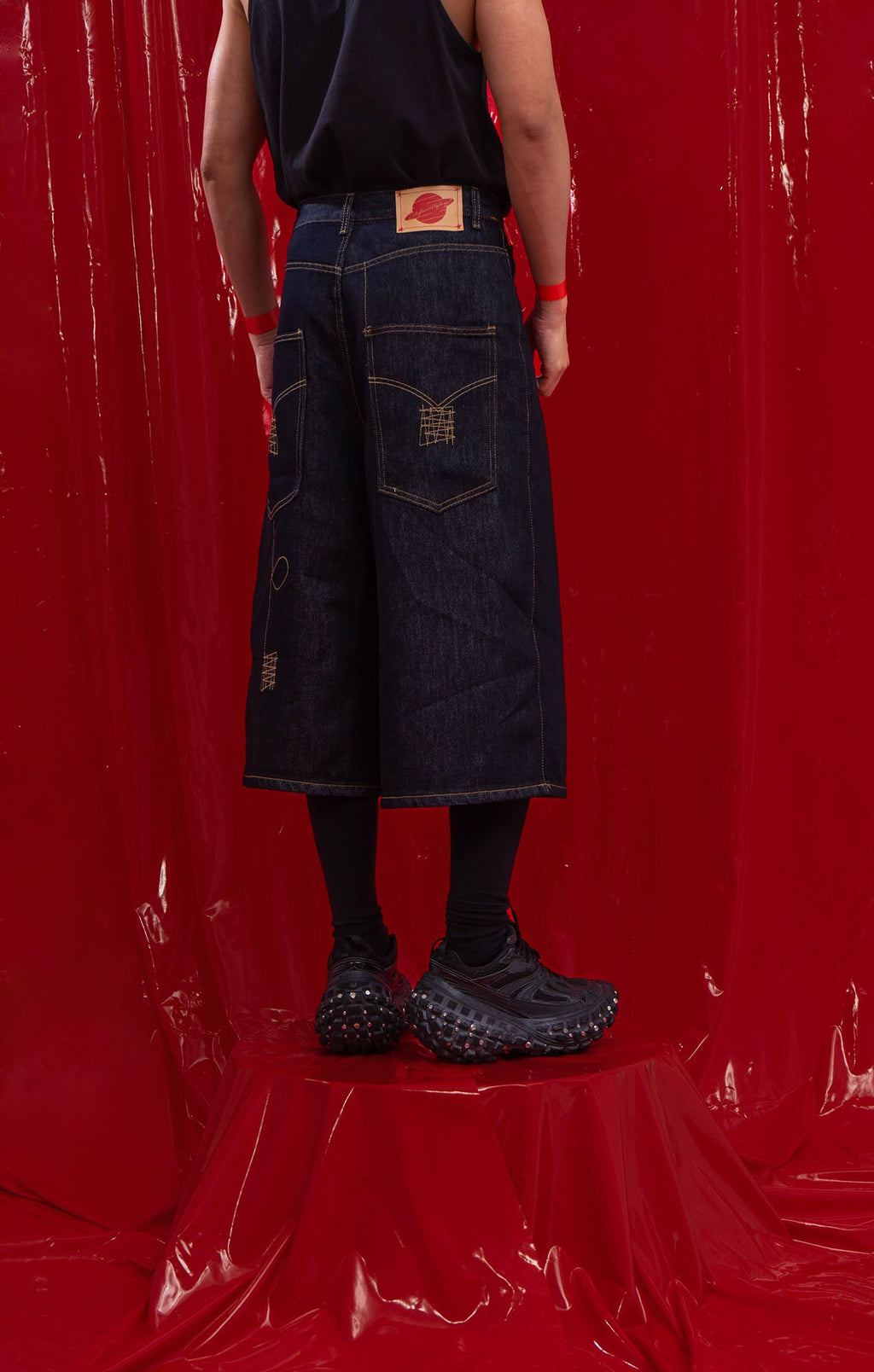 CLP Retro Contrast Stitch Straight-Leg Jorts