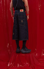 CLP Retro Contrast Stitch Straight-Leg Jorts