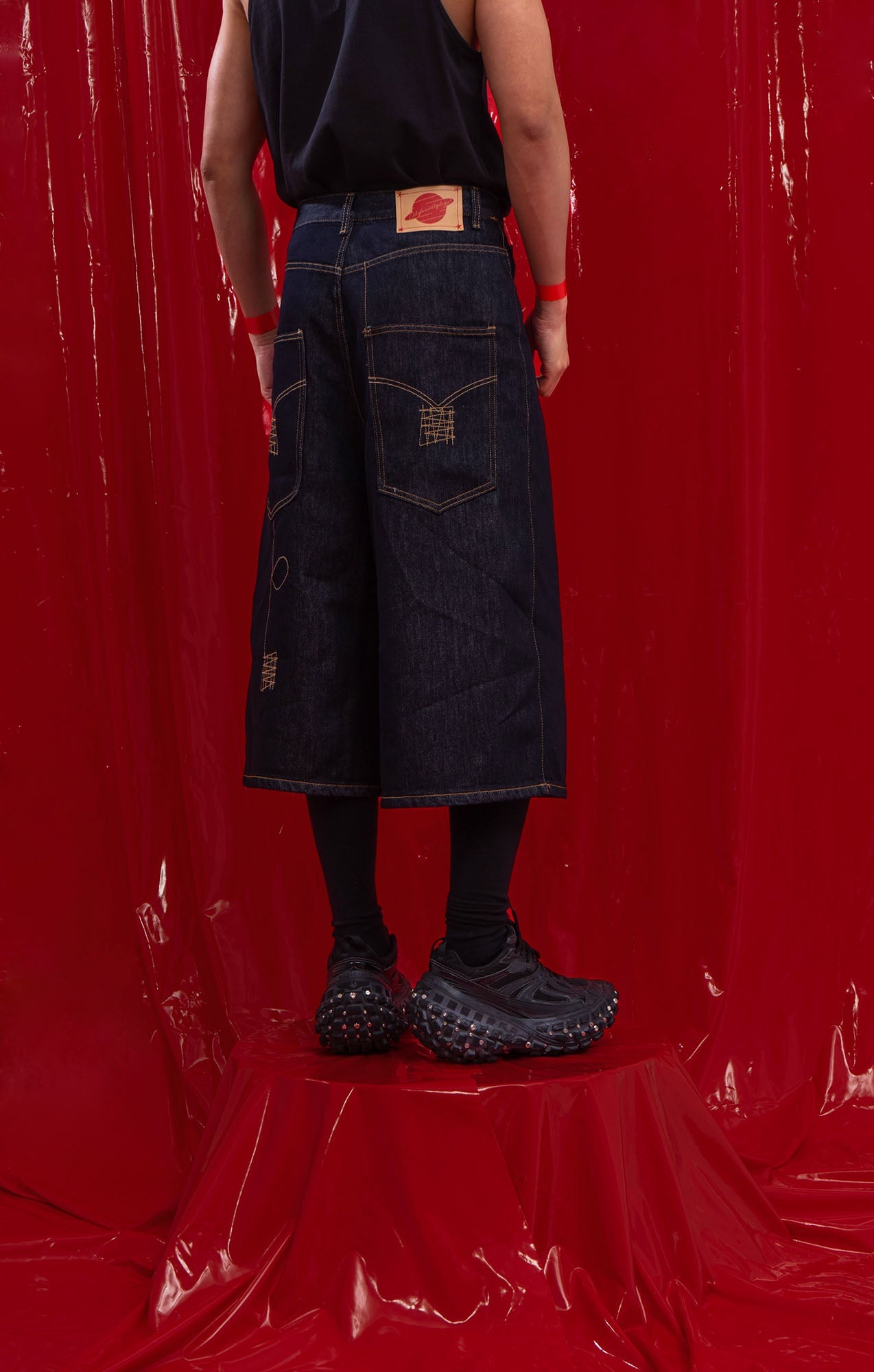 CLP Retro Contrast Stitch Straight-Leg Jorts